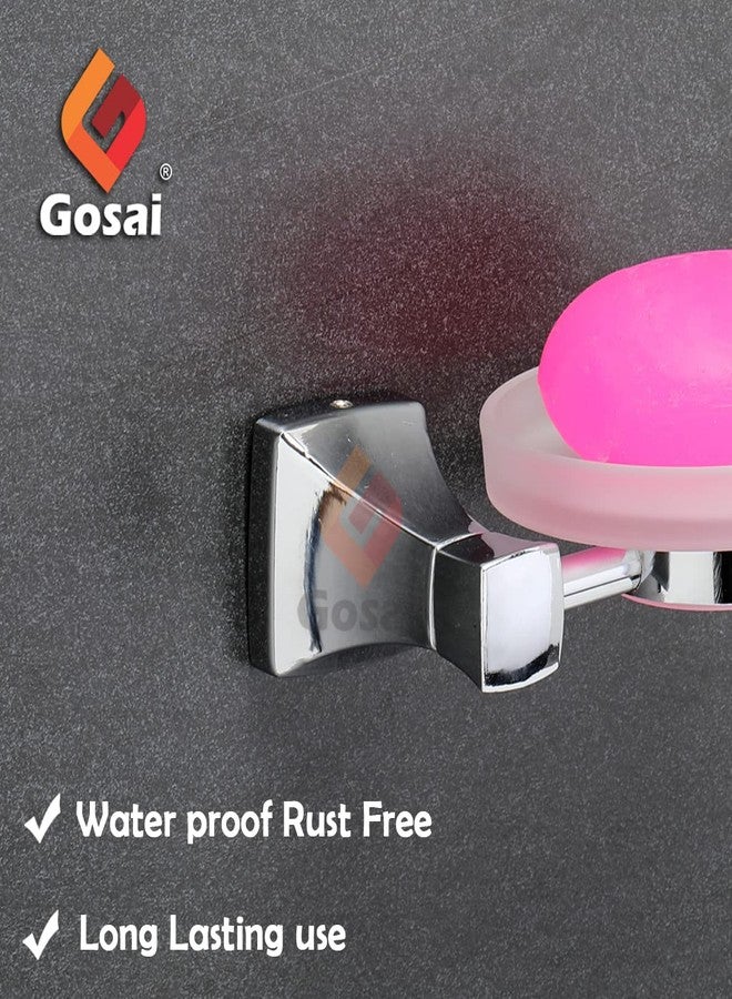 GOSAI حامل صابون هرمي الشكل من الفولاذ المقاوم للصدأ 304 بلمسة نهائية من الكروم من جوساي | علبة صابون | علبة صابون - Image 4
